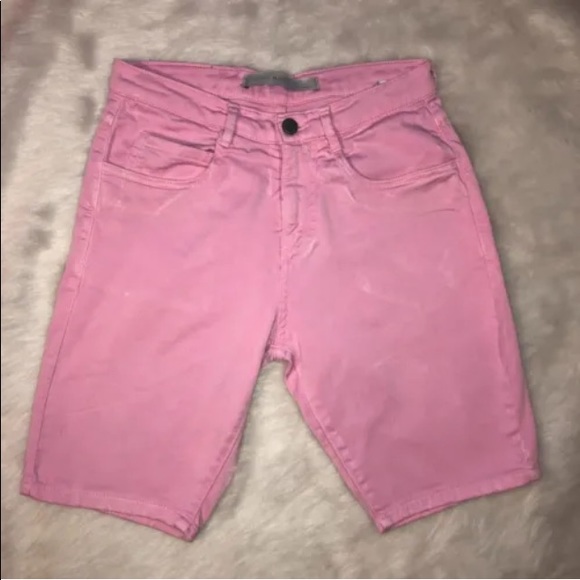 Zara Shorts Zara Man Shorts Size 3 Bermuda Pink Stretch Golf
